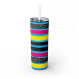 90's Personalized Skinny Steel Tumbler with Straw, 20oz 90's Personalized Skinny Steel Tumbler with Straw, 20oz