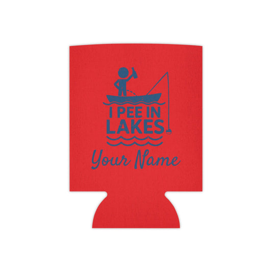 Can Cooler - Regular - I Pee In Lakes Stick Guy on Boat