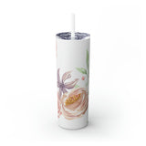 Floral Skinny Steel Tumbler with Straw, 20oz Floral Skinny Steel Tumbler with Straw, 20oz