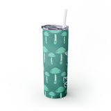 Mushrooms Personalized Skinny Steel Tumbler with Straw, 20oz Mushrooms Personalized Skinny Steel Tumbler with Straw, 20oz