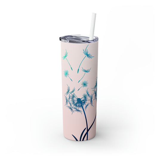Pappus Skinny Steel Tumbler with Straw, 20oz