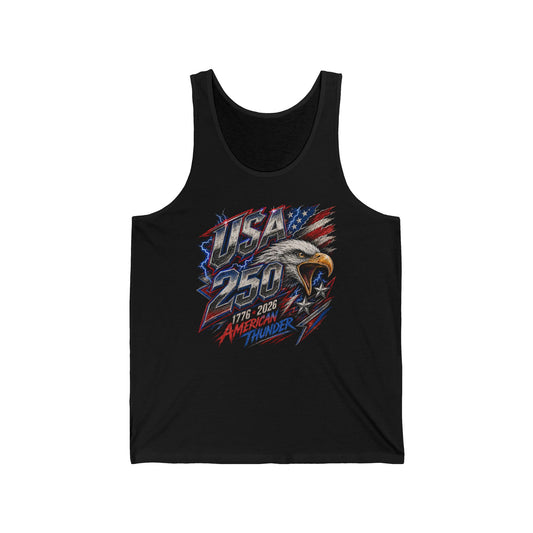 Screaming Eagle USA 250 American Thunder Grunge Patriotic Basic Tank Top - Unisex