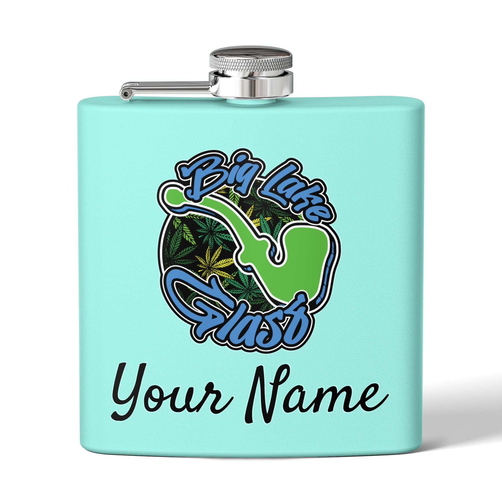 Flask - 6oz - Big Lake Glass Pipe Flask - 6oz - Big Lake Glass Pipe