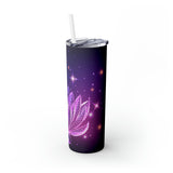 Lotus Rays Skinny Steel Tumbler with Straw, 20oz Lotus Rays Skinny Steel Tumbler with Straw, 20oz