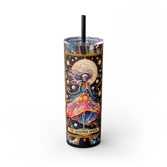 The Dancing Queen 2 Skinny Steel Tumbler with Straw, 20oz