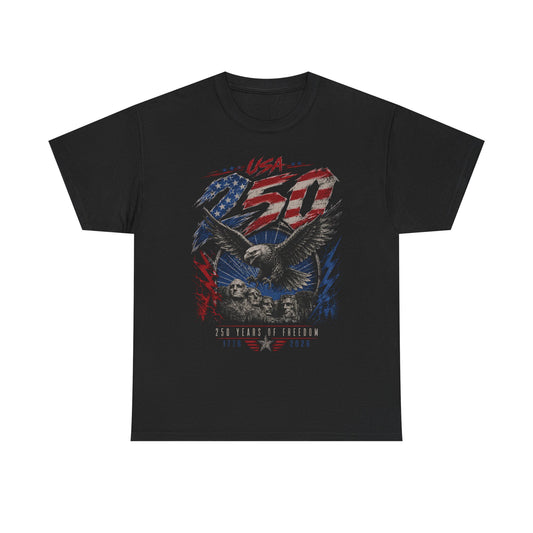Soaring Eagle Thunder Freedom 250th Anniversary Patriotic Grunge Basic T-Shirt - Unisex