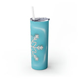 Snowflakes 3 Skinny Steel Tumbler with Straw, 20oz Snowflakes 3 Skinny Steel Tumbler with Straw, 20oz