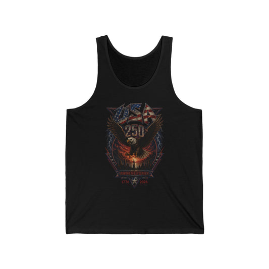 Eagle Shield 250th Anniversary Vintage Patriotic Americana Basic Tank Top - Unisex