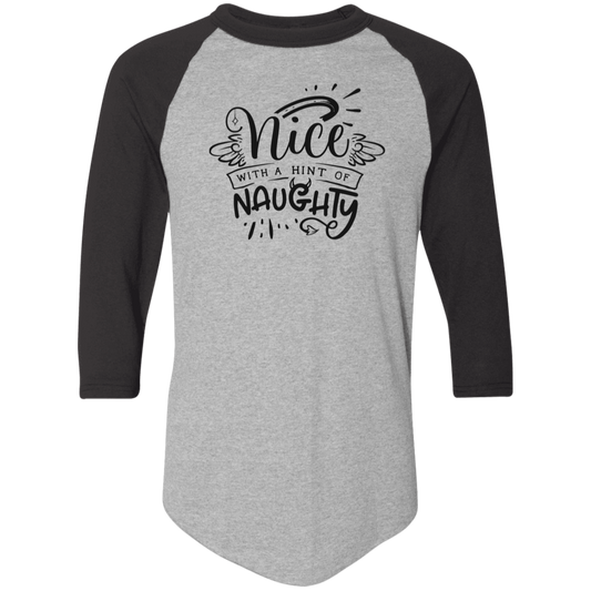 Nice With A Hint Of Naughty 4420 Colorblock Raglan Jersey