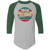Merry Christmas Retro Circle 4420 Colorblock Raglan Jersey Merry Christmas Retro Circle 4420 Colorblock Raglan Jersey
