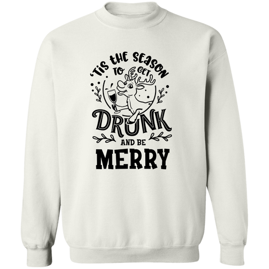 Tis The Season To Get Drunk Crewneck Sweatshirt - Unisex