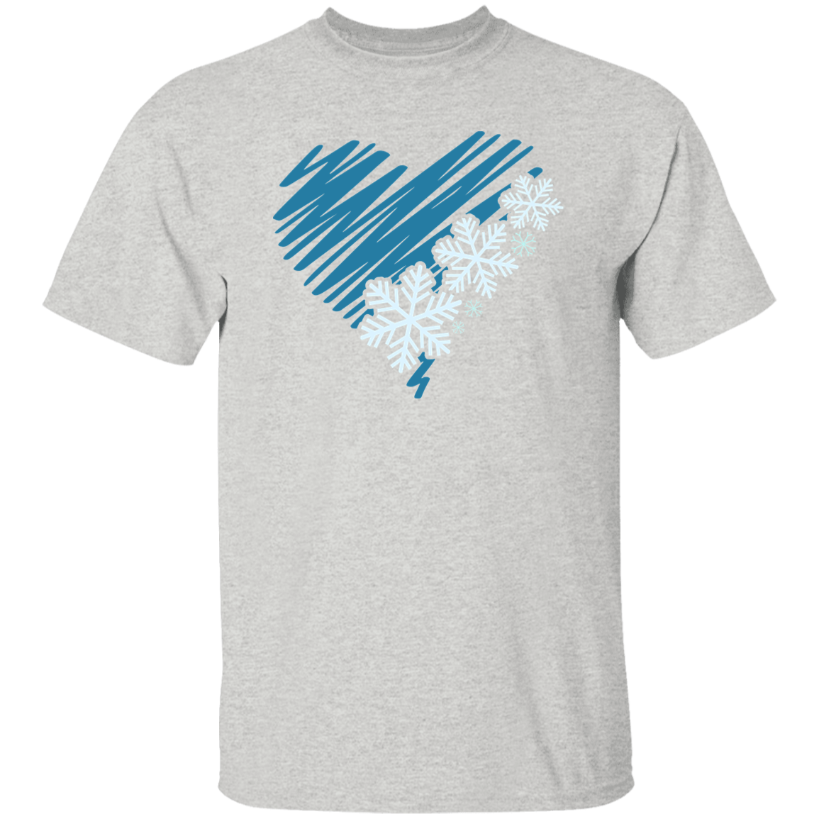 Heart & Snowflakes 2 G500 5.3 oz. T-Shirt Heart & Snowflakes 2 G500 5.3 oz. T-Shirt