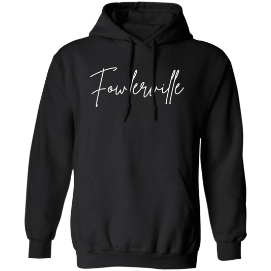 Fowlerville Skinny 1 White G185 Gildan Pullover Hoodie