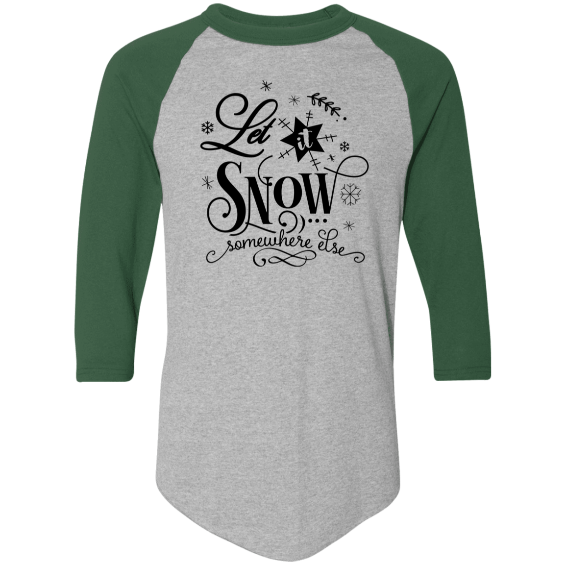 Let It Snow Somewhere Else 4420 Colorblock Raglan Jersey Let It Snow Somewhere Else 4420 Colorblock Raglan Jersey
