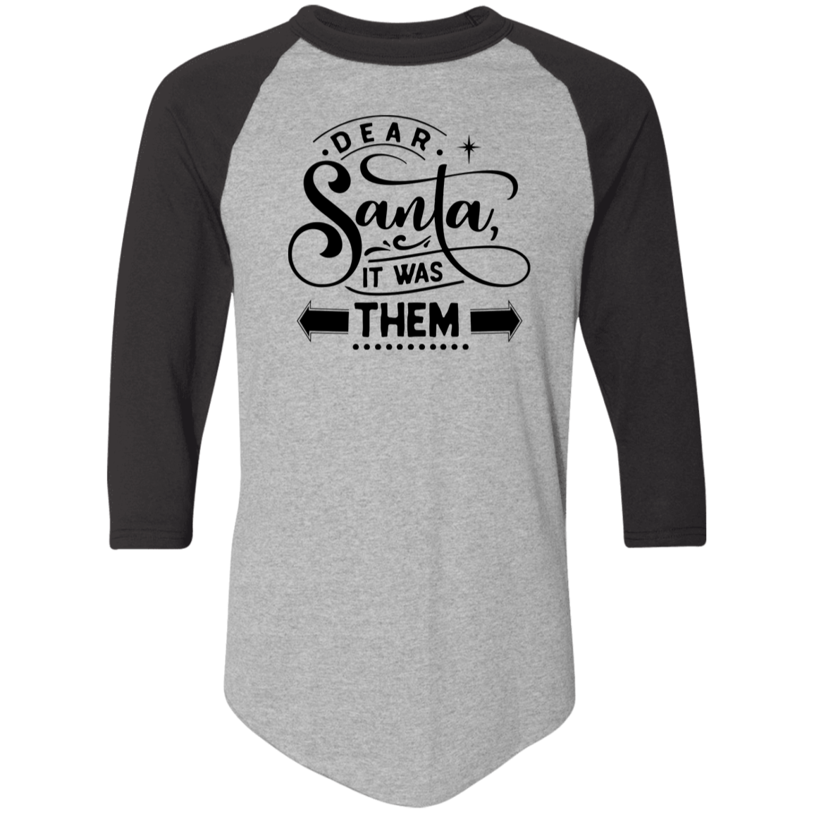 Dear Santa It Was Them 4420 Colorblock Raglan Jersey Dear Santa It Was Them 4420 Colorblock Raglan Jersey