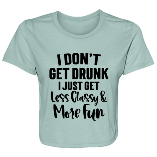 Less Classy More Fun B8882 Ladies' Flowy Cropped Tee