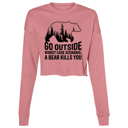 Go Outside B7503 Ladies' Cropped Fleece Crew