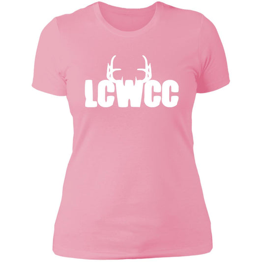 LCWCC Rack Logo - White NL3900 Ladies' Boyfriend T-Shirt