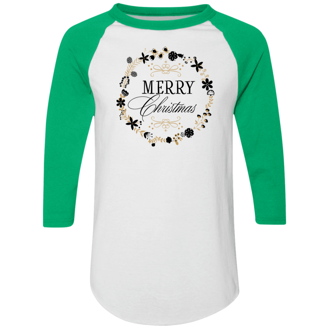 Merry Christmas 2 4420 Colorblock Raglan Jersey Merry Christmas 2 4420 Colorblock Raglan Jersey
