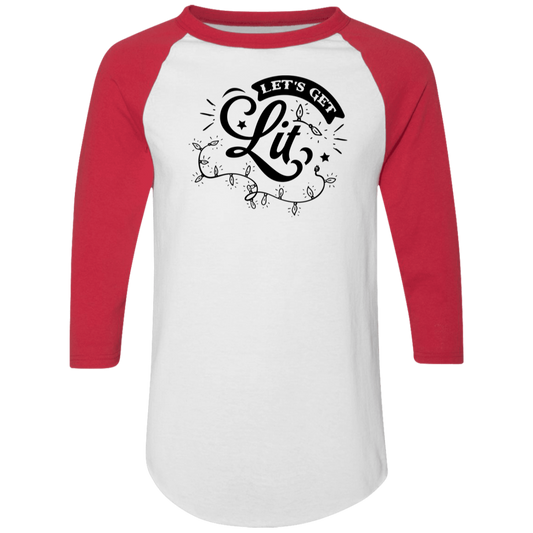 Lets Get Lit 4420 Colorblock Raglan Jersey