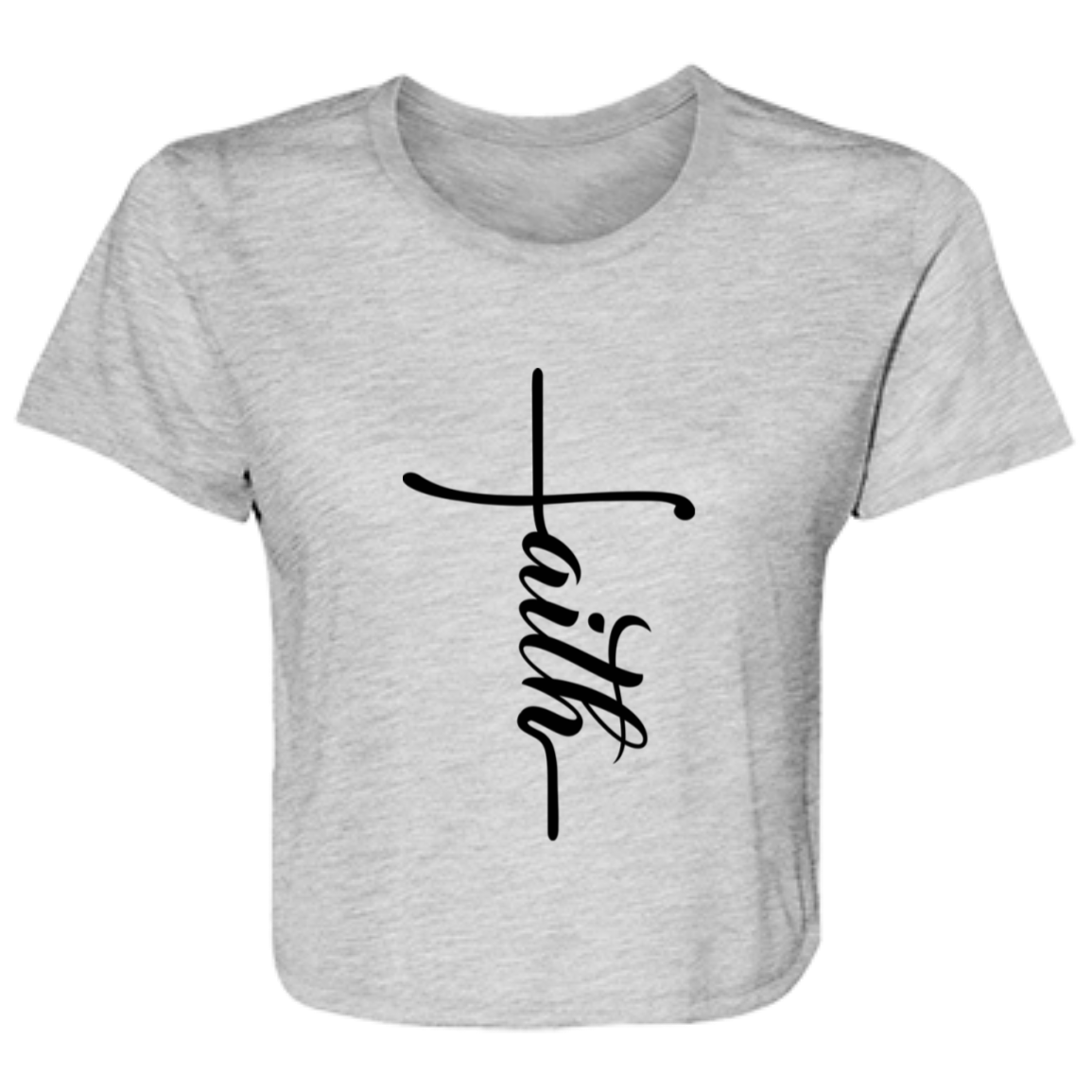 Faith B8882 Ladies' Flowy Cropped Tee Faith B8882 Ladies' Flowy Cropped Tee