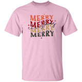 Merry Christmas Retro Wave G500 5.3 oz. T-Shirt Merry Christmas Retro Wave G500 5.3 oz. T-Shirt