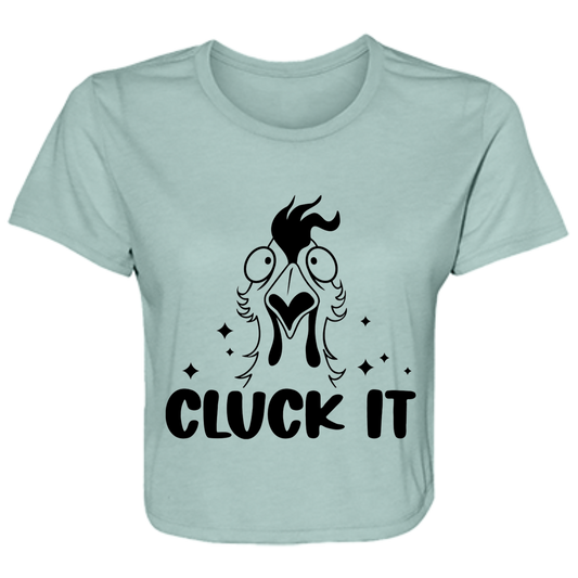 Cluck It B8882 Ladies' Flowy Cropped Tee