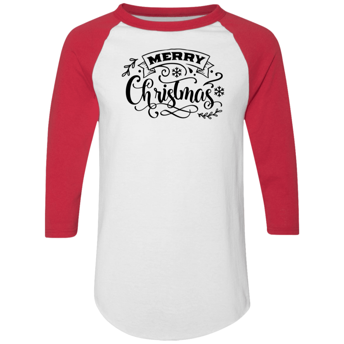 Merry Christmas 4 4420 Colorblock Raglan Jersey Merry Christmas 4 4420 Colorblock Raglan Jersey