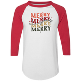 Merry Christmas Retro Wave 4420 Colorblock Raglan Jersey Merry Christmas Retro Wave 4420 Colorblock Raglan Jersey