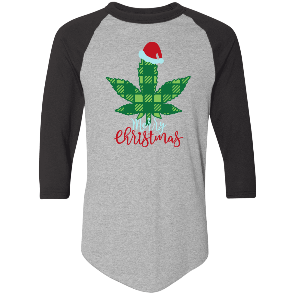 Weed Merry Christmas 4420 Colorblock Raglan Jersey Weed Merry Christmas 4420 Colorblock Raglan Jersey