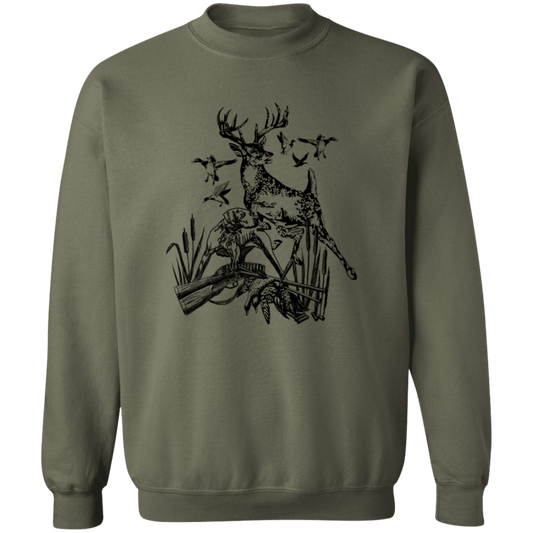 Hunting Dog 1 G180 Crewneck Pullover Sweatshirt