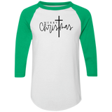 Merry Christmas Cross 4420 Colorblock Raglan Jersey Merry Christmas Cross 4420 Colorblock Raglan Jersey