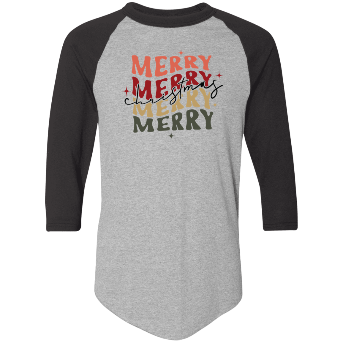 Merry Christmas Retro Wave 4420 Colorblock Raglan Jersey Merry Christmas Retro Wave 4420 Colorblock Raglan Jersey