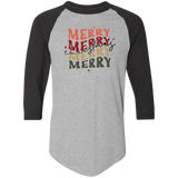 Merry Christmas Retro Wave 4420 Colorblock Raglan Jersey Merry Christmas Retro Wave 4420 Colorblock Raglan Jersey