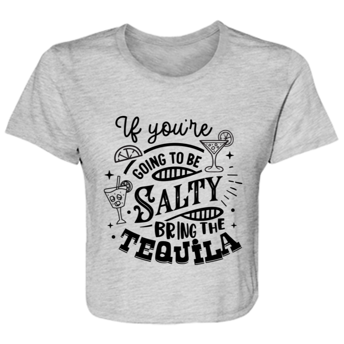 If Youre Going B8882 Ladies' Flowy Cropped Tee If Youre Going B8882 Ladies' Flowy Cropped Tee