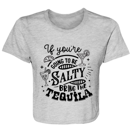 If Youre Going B8882 Ladies' Flowy Cropped Tee