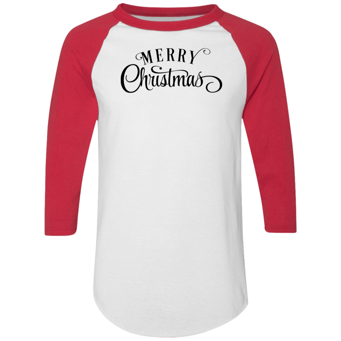 Merry Christmas 1 4420 Colorblock Raglan Jersey Merry Christmas 1 4420 Colorblock Raglan Jersey