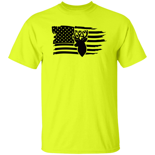 Distressed American Flag Deer G500 5.3 oz. T-Shirt