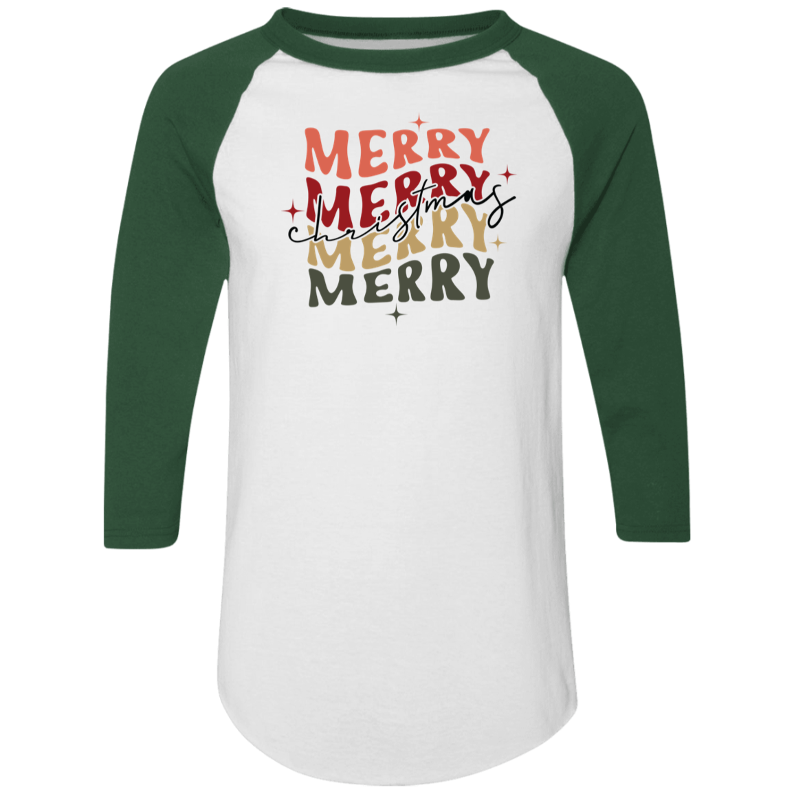 Merry Christmas Retro Wave 4420 Colorblock Raglan Jersey Merry Christmas Retro Wave 4420 Colorblock Raglan Jersey