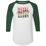 Merry Christmas Retro Wave 4420 Colorblock Raglan Jersey Merry Christmas Retro Wave 4420 Colorblock Raglan Jersey