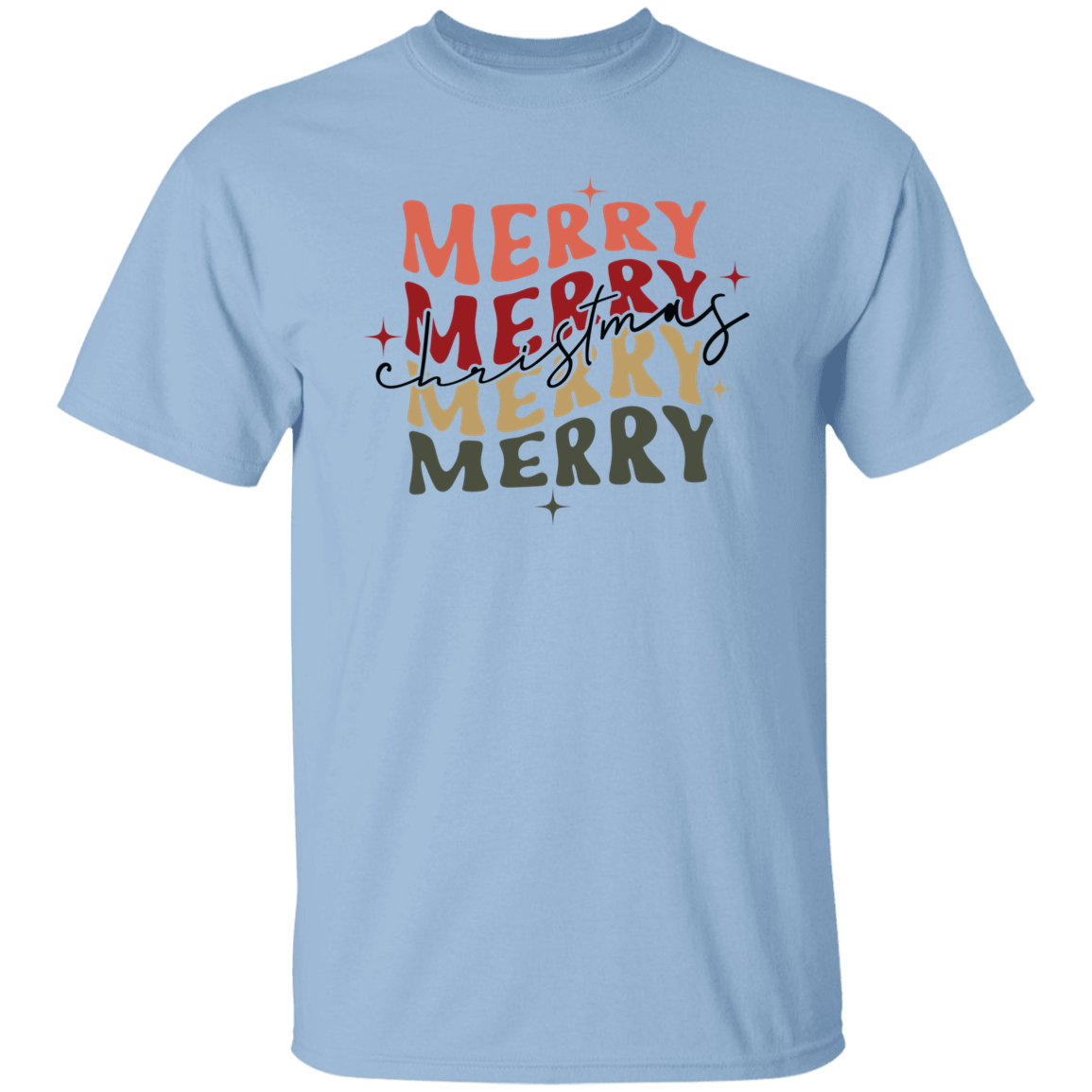 Merry Christmas Retro Wave G500 5.3 oz. T-Shirt Merry Christmas Retro Wave G500 5.3 oz. T-Shirt
