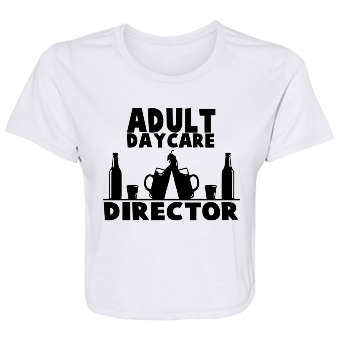 Adult Day Care B8882 Ladies' Flowy Cropped Tee Adult Day Care B8882 Ladies' Flowy Cropped Tee