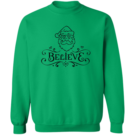 Believe Santa G180 Crewneck Pullover Sweatshirt