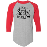 Dear Santa She Did It 4420 Colorblock Raglan Jersey Dear Santa She Did It 4420 Colorblock Raglan Jersey