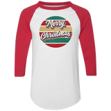 Merry Christmas Retro Circle 4420 Colorblock Raglan Jersey Merry Christmas Retro Circle 4420 Colorblock Raglan Jersey