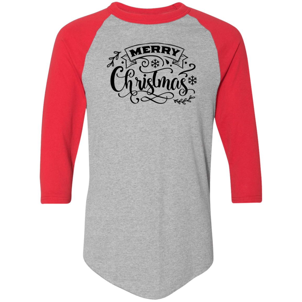 Merry Christmas 4 4420 Colorblock Raglan Jersey Merry Christmas 4 4420 Colorblock Raglan Jersey