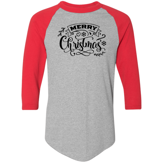 Merry Christmas 4 4420 Colorblock Raglan Jersey