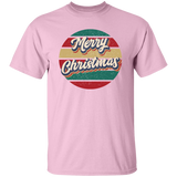 Merry Christmas Retro Circle G500 5.3 oz. T-Shirt Merry Christmas Retro Circle G500 5.3 oz. T-Shirt