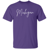 Michigan Skinny 1 White G500 5.3 oz. T-Shirt Michigan Skinny 1 White G500 5.3 oz. T-Shirt