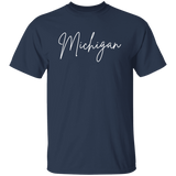 Michigan Skinny 1 White G500 5.3 oz. T-Shirt Michigan Skinny 1 White G500 5.3 oz. T-Shirt